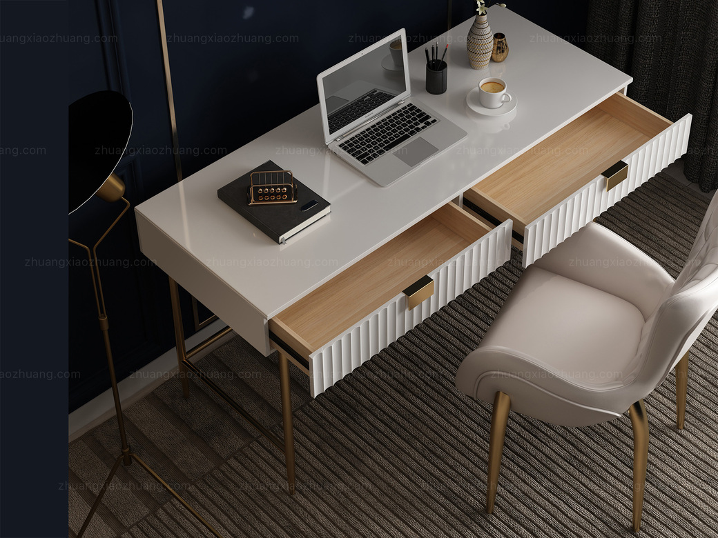 梵克美家 轻奢风格 纯白皮 餐椅