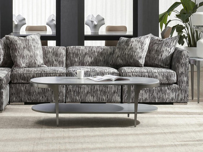 美克家居旗下品牌迷雾咖啡桌 意式极简 深浅交融的灰色描绘艺术 实木构筑居家生命力 1.4米