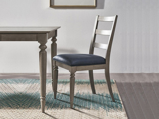  美克家居旗下品牌 美式风格 冬日序章布艺餐椅 天然橡胶木 经典造型 舒适倚靠 餐椅