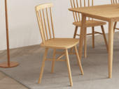 源木时光 原木风格 北美进口白蜡木 原木色 餐椅（单把价格 需双数购买 单数需增加打包费用）（实木纹理自然生成 每一块木材纹理、颜色天然独一无二）