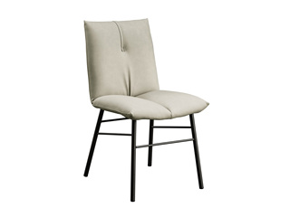  极简风格 仿真皮+碳素钢脚架 样色 餐椅 （单把价格 需双数购买 单数不发货）