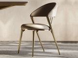巴克洛 轻奢风格 优质皮艺+不锈钢电镀  餐椅 （单把价格 需双数购买 单数不发货）