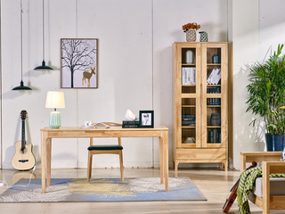  北欧风格 原木色 实木 1.5米 书桌