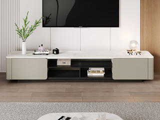  极简风格 大理石+烤漆工艺 2.0米电视柜