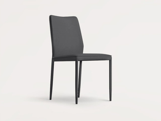 极简风格 优质皮艺 高密度海绵 碳素钢架 黑灰色 餐椅（单把价格 需双数购买 单数不发货）