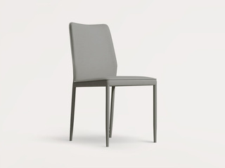  极简风格 优质皮艺 高密度海绵 碳素钢架 浅灰色 餐椅（单把价格 需双数购买 单数不发货）