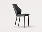 歌迪 极简风格 优质皮艺 高密度海绵 碳素钢架 黑色 餐椅（单把价格 需双数购买 单数不发货）