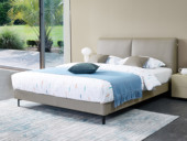 CBD 国际知名品牌 现代简约真皮品质 进口天然云杉木柔软亲肤靠背皮艺床（1.8米）