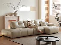 欧瑞仕 意式极简 像素豆腐块功能沙发 舒适柔韧仿真皮 可调节拉伸靠包 坐深随意切换可躺可靠 人体工学弧度靠背分区科学承托 饱满软弹坐包 田字拉点稳固不变形 进口俄罗斯落叶松实木框架 3.6米 左扶手沙发