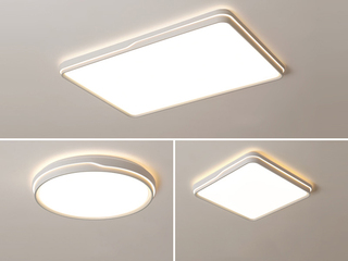 【包邮】 现代简约风格 铁艺+亚克力 客厅卧室系列 全屋套餐D2423-两室一厅-三色 哑白 吸顶灯（内蒙古，新疆，西藏，青海，甘肃、宁夏等地区不包邮 运费请咨询客服