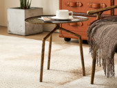 汉森庄园 英伦风 实心金属锻打锤纹肌理 圆润边角防磕碰 角几