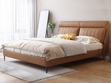罗曼仕 现代简约 奶油风 纳米科技布+高密度海绵+实木框架 槟榔棕 1.5*2.0米床（搭配10公分松木排骨架）