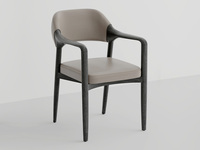 一方茶居 新中式 主椅 精选进口天然白蜡木 优质皮艺座包 茶椅