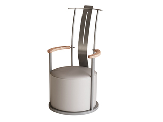  现代轻奢 主人椅 不锈钢电镀黑钛架子+乌金木扶手 优质西皮座包 茶椅