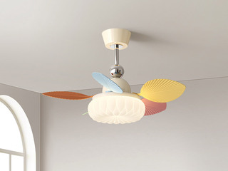 【包邮】 现代简约风格 铁材+ABS+PE滚塑 客厅卧室系列 ZYS3033彩色-吊灯款-三色+遥控 彩色 风扇灯(含光源 48W)（内蒙古，新疆，西藏，青海，甘肃、宁夏等地区不包邮 运费请咨询客服)