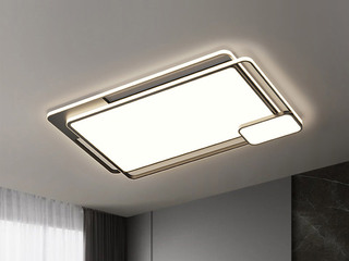 【包邮】 现代简约 铁+亚克力 客厅卧室系列 全屋套餐XY0267黑-两室两厅-三色变光 黑色 两室两厅(含光源 LED贴片)（内蒙古，新疆，西藏，青海，甘肃、宁夏等地区不包邮 运费请咨询客服）