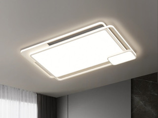 【包邮】 现代简约 铁+亚克力 客厅卧室系列 全屋套餐XY0267白-两室一厅-三色变光 白色 两室一厅(含光源 LED贴片)（内蒙古，新疆，西藏，青海，甘肃、宁夏等地区不包邮 运费请咨询客服）