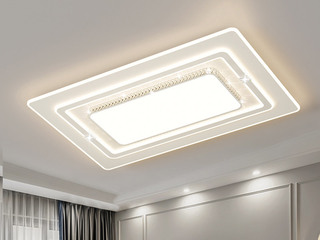 【包邮】 现代简约 铁+亚克力 客厅卧室系列 全屋套餐XY0264白-两室两厅-三色变光 白色 两室两厅(含光源 LED贴片)（内蒙古，新疆，西藏，青海，甘肃、宁夏等地区不包邮 运费请咨询客服）