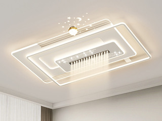 【包邮】 现代简约 铁+亚克力 客厅卧室系列 全屋套餐XY0243白-两室一厅-三色变光 白色 两室一厅(含光源 LED贴片)（内蒙古，新疆，西藏，青海，甘肃、宁夏等地区不包邮 运费请咨询客服）