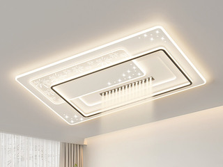 【包邮】 现代简约 铁+亚克力 客厅卧室系列 全屋套餐XY0230黑-两室两厅-三色变光 黑色 两室两厅(含光源 LED贴片)（内蒙古，新疆，西藏，青海，甘肃、宁夏等地区不包邮 运费请咨询客服）