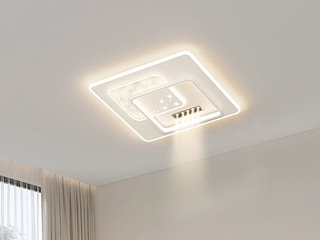 【包邮】 现代简约 铁+亚克力 客厅卧室系列 全屋套餐XY0230白-两室两厅-离线语音+遥控 白色 两室两厅(含光源 LED贴片)（内蒙古，新疆，西藏，青海，甘肃、宁夏等地区不包邮 运费请咨询客服）