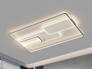 【包邮】 现代简约 铁+亚克力 客厅卧室系列 全屋套餐XY0212黑-两室两厅-离线语音+遥控 黑色 两室两厅(含光源 LED贴片)（内蒙古，新疆，西藏，青海，甘肃、宁夏等地区不包邮 运费请咨询客服）