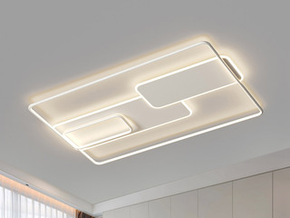 【包邮】 现代简约 铁+亚克力 客厅卧室系列 全屋套餐XY0212白-两室一厅-离线语音+遥控 白色 两室一厅(含光源 LED贴片)（内蒙古，新疆，西藏，青海，甘肃、宁夏等地区不包邮 运费请咨询客服）