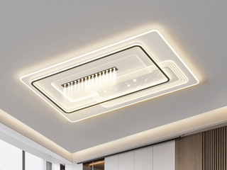 【包邮】 现代简约 铁+亚克力 客厅卧室系列 全屋套餐XY0201黑-两室一厅-离线语音+遥控 黑色 两室一厅(含光源 LED贴片)（内蒙古，新疆，西藏，青海，甘肃、宁夏等地区不包邮 运费请咨询客服）