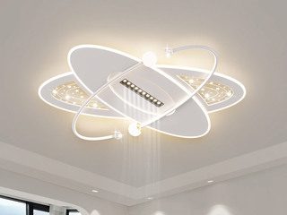 【包邮】 现代简约 铁+亚克力 客厅卧室系列 全屋套餐XY0199白-两室两厅-三色变光 白色 两室两厅(含光源 LED贴片)（内蒙古，新疆，西藏，青海，甘肃、宁夏等地区不包邮 运费请咨询客服）