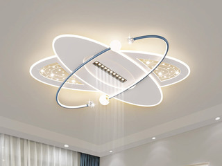 【包邮】 现代简约 铁+亚克力 客厅卧室系列 全屋套餐XY0199蓝-两室两厅-离线语音+遥控 蓝色 两室两厅(含光源 LED贴片)（内蒙古，新疆，西藏，青海，甘肃、宁夏等地区不包邮 运费请咨询客服）