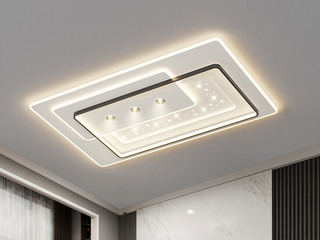 【包邮】 现代简约 铁+亚克力 客厅卧室系列 全屋套餐XY0193黑-两室一厅-三色变光 黑色 两室一厅(含光源 LED贴片)（内蒙古，新疆，西藏，青海，甘肃、宁夏等地区不包邮 运费请咨询客服）