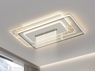 【包邮】 现代简约 铁+亚克力 客厅卧室系列 全屋套餐XY0185蓝-两室一厅-离线语音+遥控 蓝色 两室一厅(含光源 LED贴片)（内蒙古，新疆，西藏，青海，甘肃、宁夏等地区不包邮 运费请咨询客服）