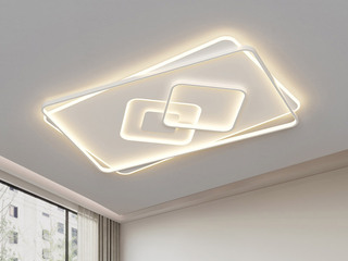 【包邮】 现代简约 铁+亚克力 客厅卧室系列 全屋套餐XY0180白-两室两厅-三色变光 白色 两室两厅(含光源 LED贴片)（内蒙古，新疆，西藏，青海，甘肃、宁夏等地区不包邮 运费请咨询客服）