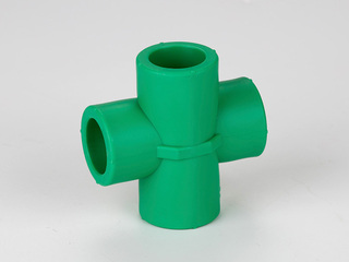 PP-R彩色水管 四通过桥 规格25 数量96个/箱 绿色