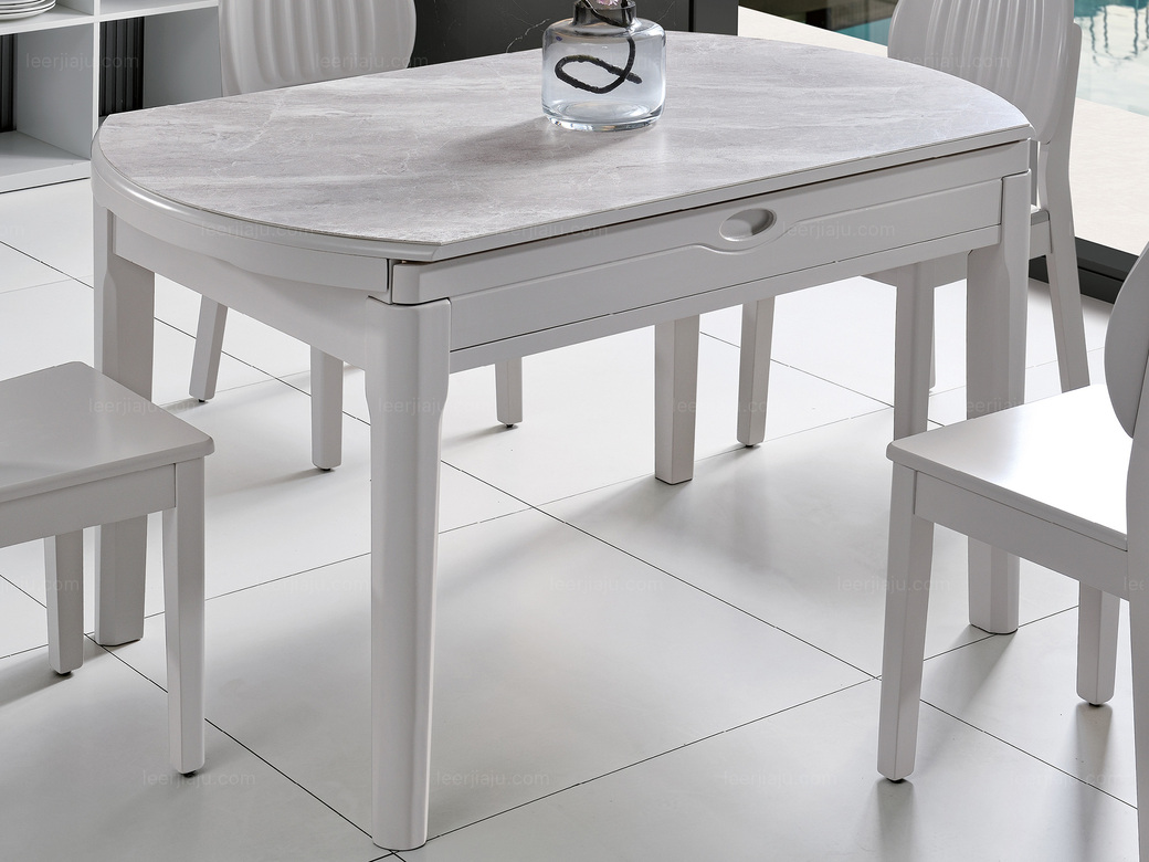 金莱克 现代简约 玻钢石 橡胶木坚固框架 跳台餐桌