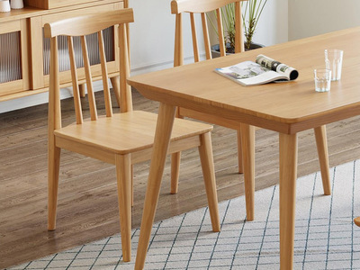  北欧风格 榉木坚固框架 原木色 餐椅