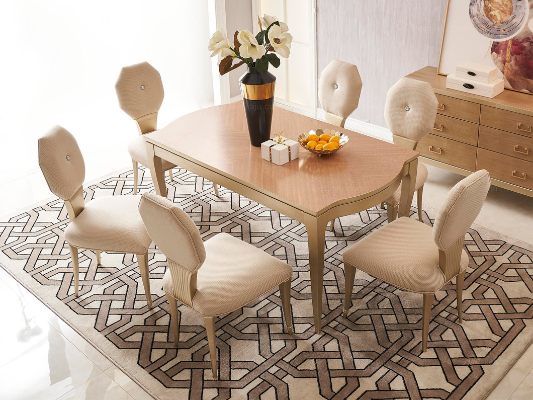 【餐桌】美克世家 简美风格 北美进口榉木坚固框架 木面 1.