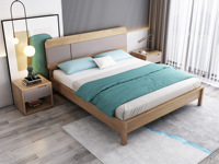 木之家 北欧风格 泰国进口橡胶木 松木床板条 1.2*2.0米床