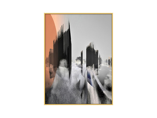  晶瓷+铝合金框 晶瓷画