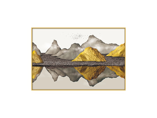  晶瓷+铝合金框 晶瓷画