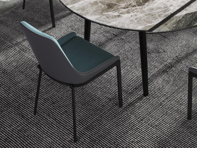  极简风格 超纤皮 碳素钢 绿色 餐椅