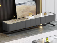 卡罗亚 现代简约 2.0米 亮光岩板+实木抽屉 电视柜