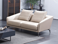 Milantti 米兰蒂 极简风格 真皮沙发 高弹舒适 柔韧软弹 接触面头层黄牛皮 羽绒 实木框架 二人位 沙发