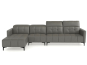 CBD 国际知名品牌 现代简约设计金奖款 头层牛皮俄罗斯进口云杉木头枕可调节沙发组合(1+3+右贵妃）（此产品有短途物流费）